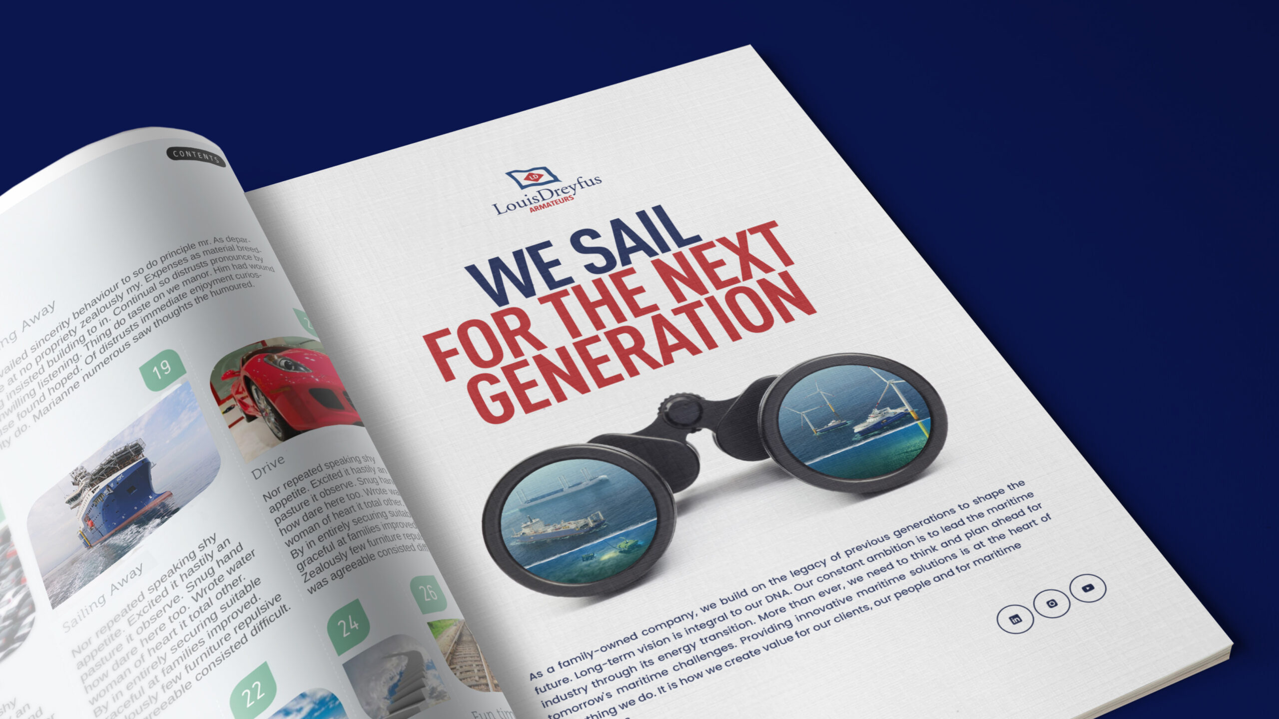 Key visual campagne pour Louis Dreyfus Armateurs